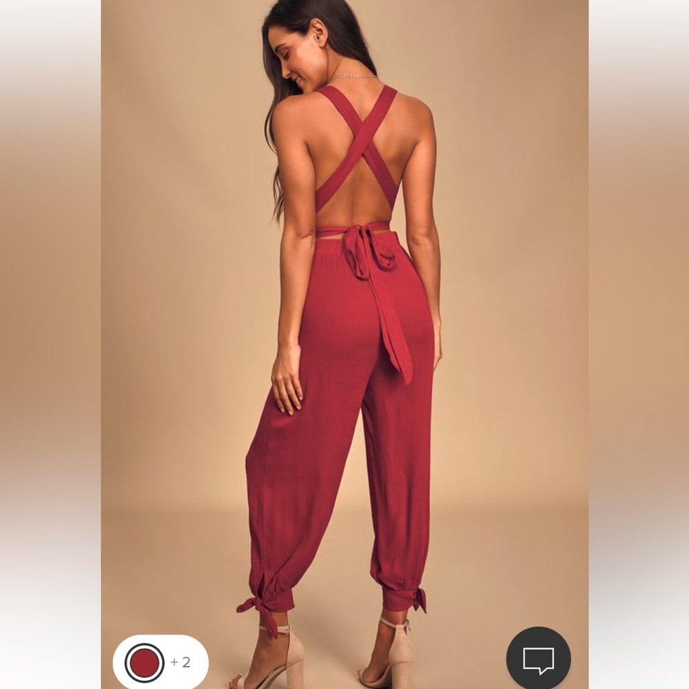 Red jumpsuit lulus